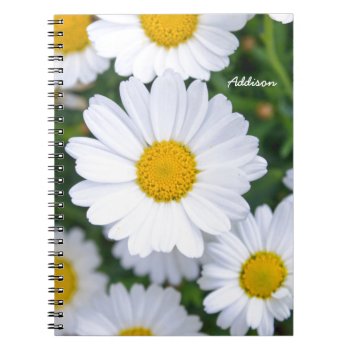 Personalized Photo Notebook With Daisy by online_store at Zazzle