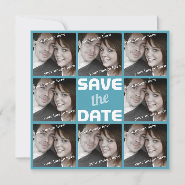 Personalized Photo Octet Save the Date (Front)