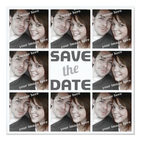 Personalized Photo Octet Save the Date Card