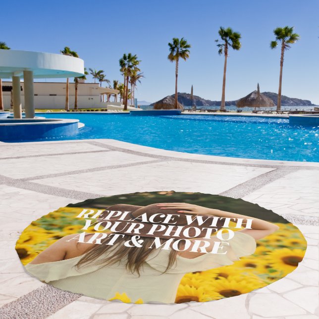 Personalized photo or art  beach towel  (Pool)