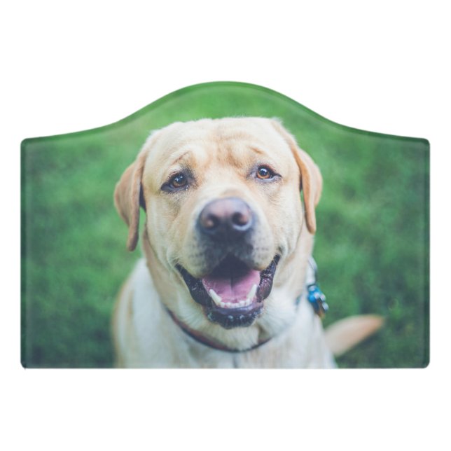 Personalized photo or art  door sign (Small Crest Front)