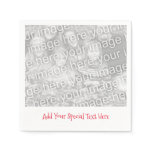 Personalized Photo or Image, Message Paper Napkins Personalized Photo or Image, Message Paper Napkins