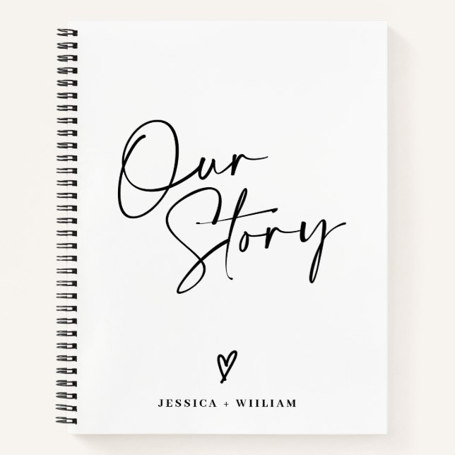 Personalized Photo Our Story Couple Journal (Front)