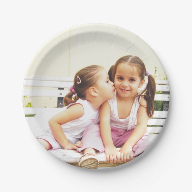 Personalized photo paper plate. Make your own! Paper Plates (Front)