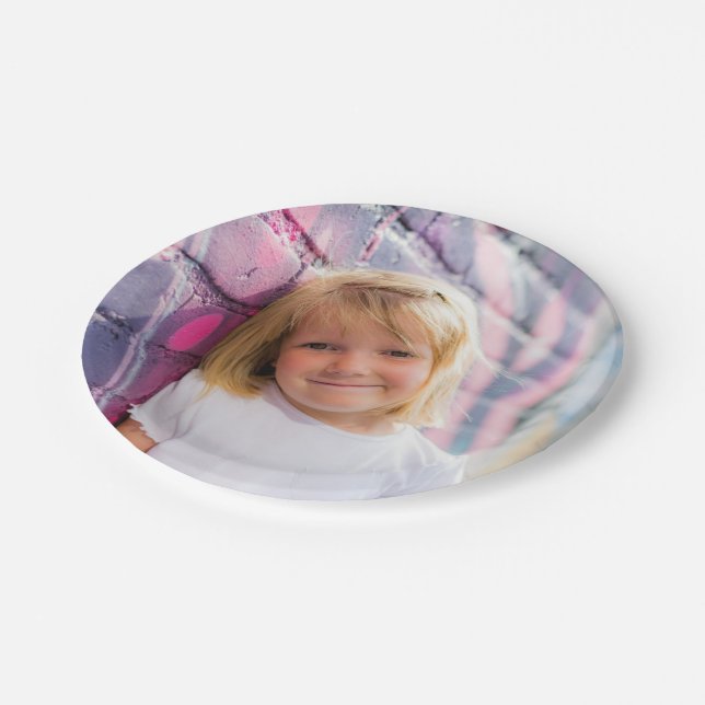Personalized Photo Paper Plates Childrens Party (Angled)