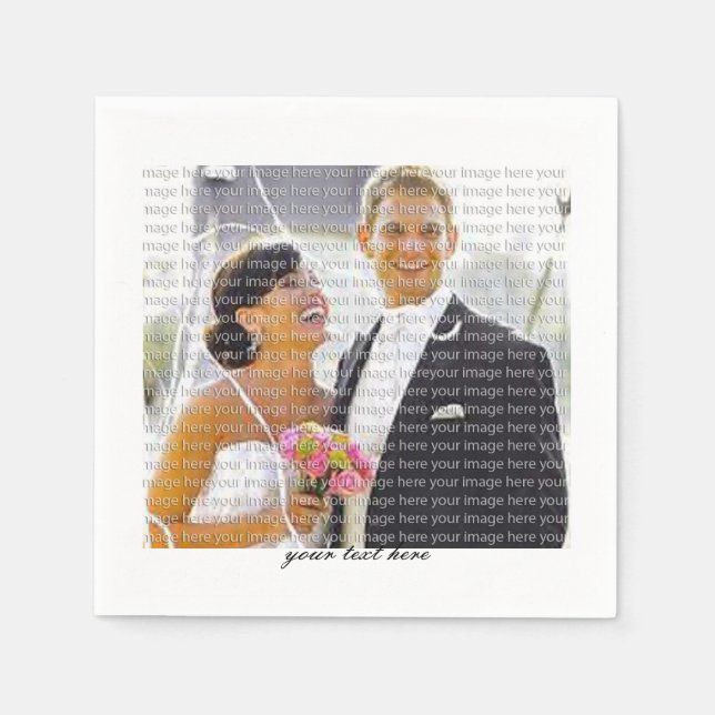 Personalized Photo Party Paper Napkin Set (Front)