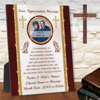 Personalized Photo, Pastor Appreciation Plaques