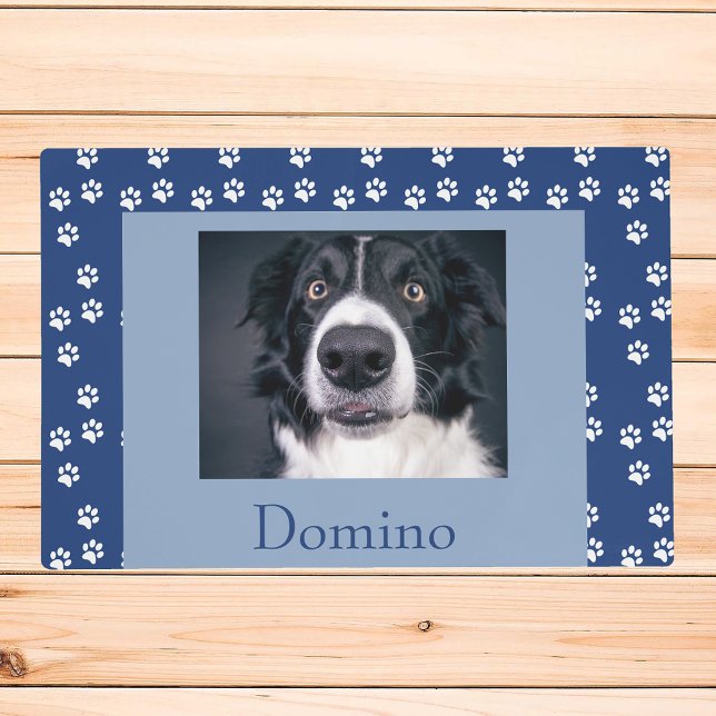 Personalized Photo Paw Name Dog Cat Pet Food Mat (Creator Uploaded)