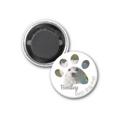 Personalized Photo Paw Print Magnet
