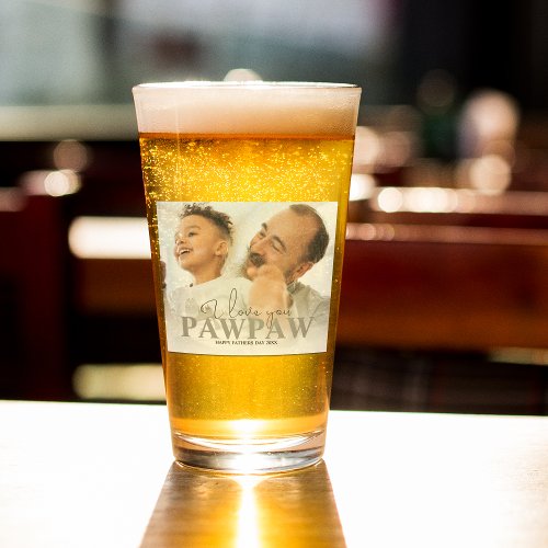 Personalized Photo Pawpaw Glass