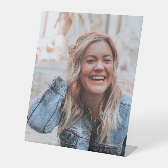 Personalized Photo Pedestal Sign (Front)