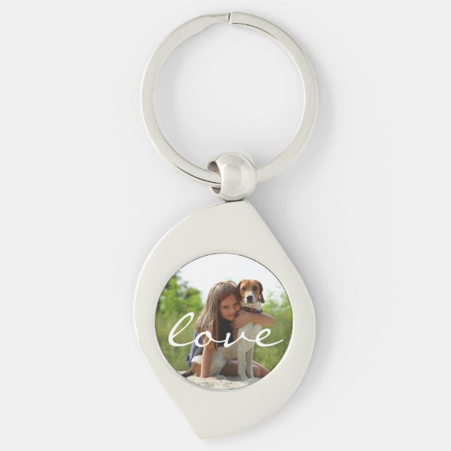 Personalized Photo Pet and Family Keepsake Keychain (Front)