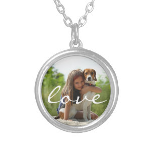 Personalized Photo Pet and Family Keepsake Silver Plated Necklace