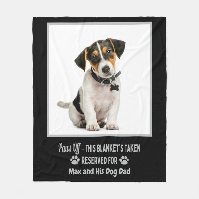 Personalized Photo Pet Dog  Fleece Blanket (Front)