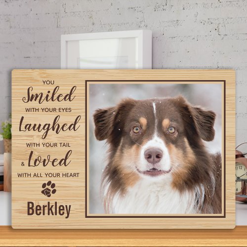 Personalized Photo Pet Loss Dog Memorial Plaque