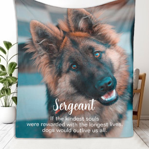 Personalized Photo Pet Memorial Fleece Blanket