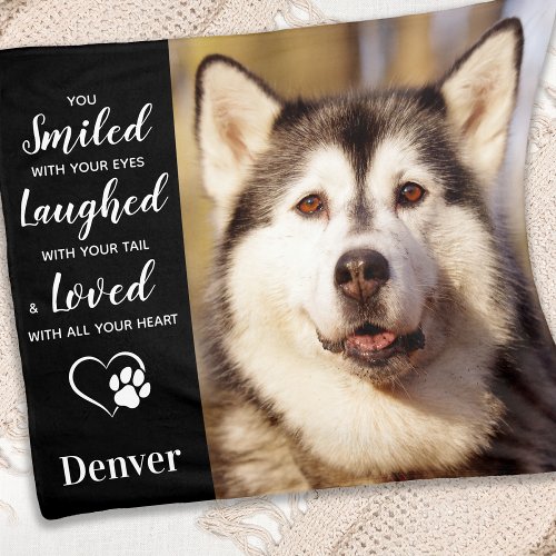 Personalized Photo Pet Memorial Fleece Blanket