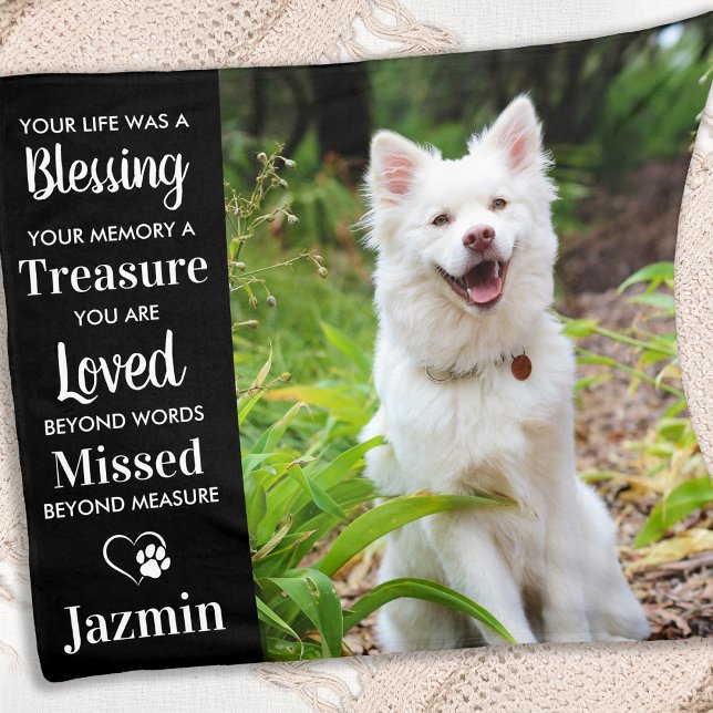 Personalized Photo Pet Memorial Fleece Blanket (Creator Uploaded)