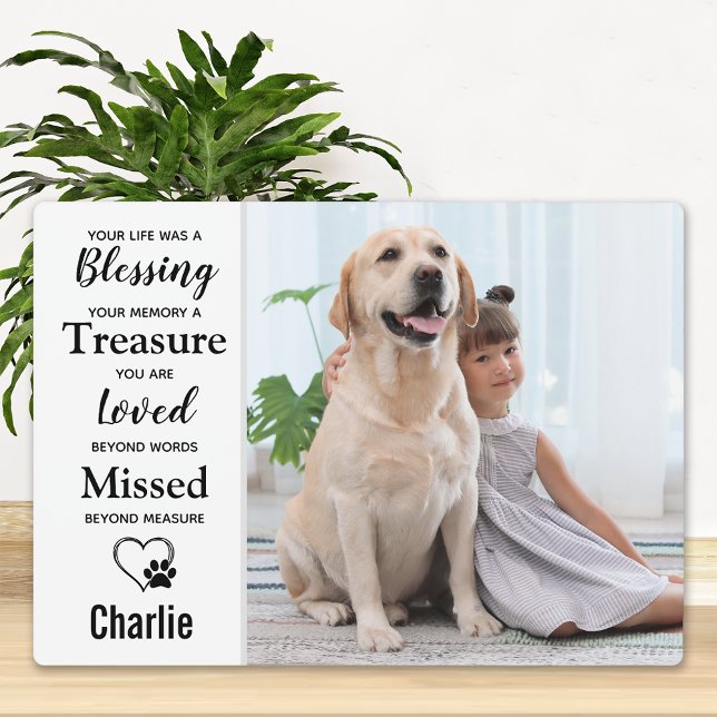 Personalized Photo Pet Memorial Plaque (Creator Uploaded)