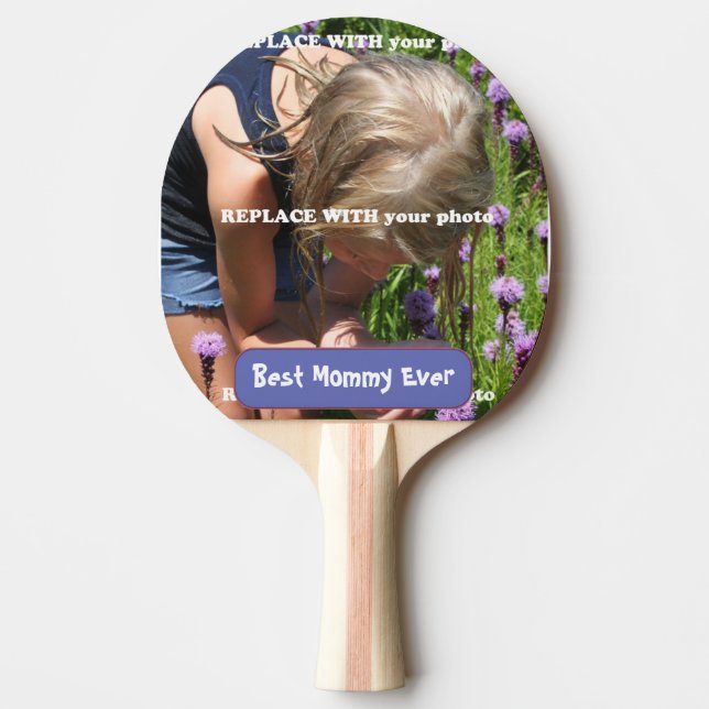 Personalized Photo Ping Pong Paddles (Front)