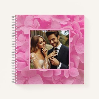 Personalized Photo Pink Floral Journal Notebook