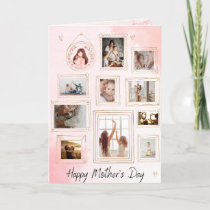 Personalized Photo Pink Mother's Day Card