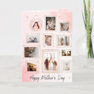 Personalized Photo Pink Mother's Day Card