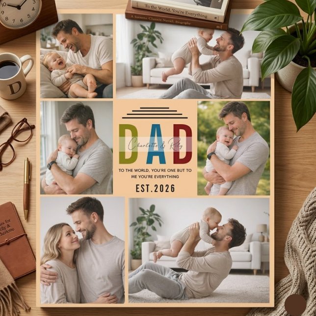 Personalized Photo Plaque | Our First Father’s Day (Best Dad Ever Personalized | Custom Father’s Plaque)