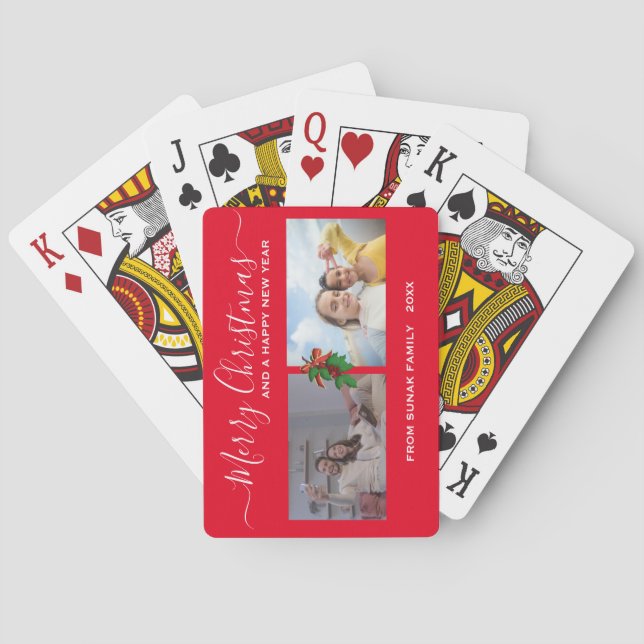 Personalized Photo Playing Cards | Christmas (Back)