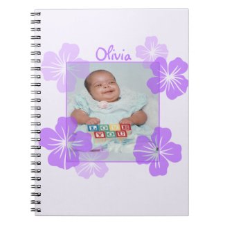 Personalized Photo Purple Floral