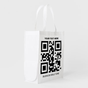 Personalized Photo QR code and/or Logo Grocery Ba Grocery Bag