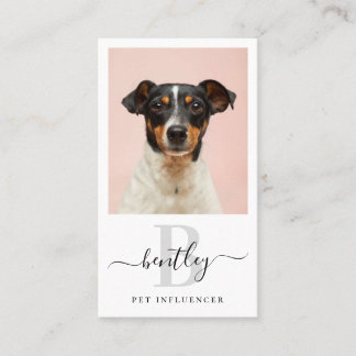 Personalized Photo QR Code Social Media Monogram Business Card