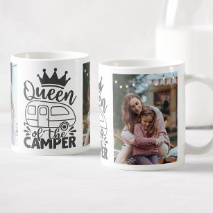 Personalized Photo Queen Of The Camper Quote Coffee Mug
