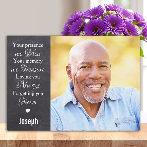 Personalized Photo Remembrance Keepsake Memorial Plaque