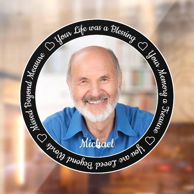 Personalized Photo Remembrance Memorial Window Cling (Sheet 2)