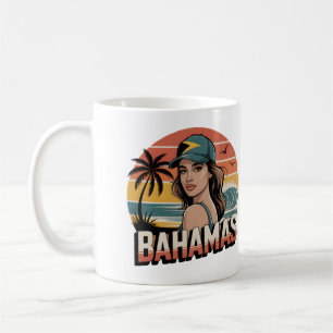 Personalized Photo Retro Bahamas Tropical Beach Coffee Mug