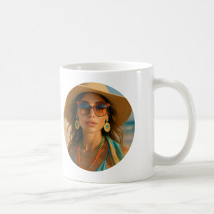 Personalized Photo Retro Bahamas Tropical Beach Coffee Mug