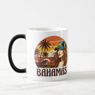 Personalized Photo Retro Bahamas Tropical Beach Color Morph Mug