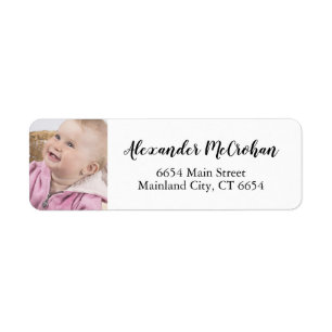 Personalized Photo Return Address Label
