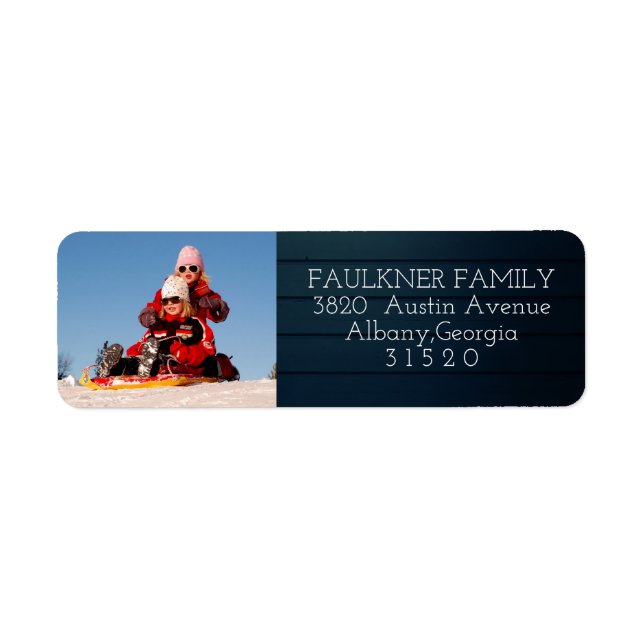 Personalized Photo Return Address Label (Front)