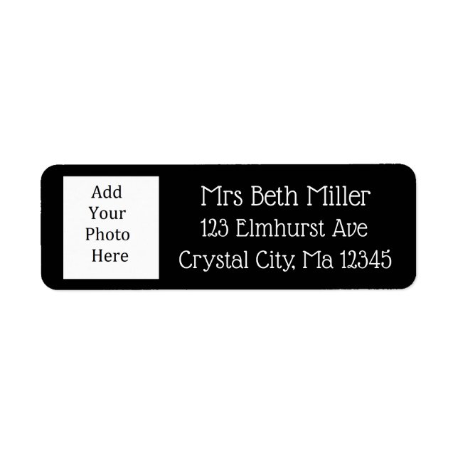 Personalized Photo Return Mailing Label (Front)