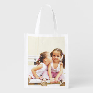 Personalized photo reusable bag. Make your own! Grocery Bag