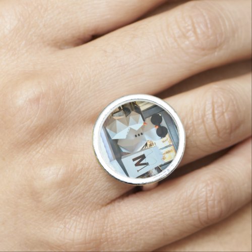 Personalized Photo Ring _ Sterling Silver Plated