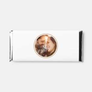 Personalized Photo Rose Gold Modern Chic Wedding Hershey Bar Favors
