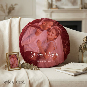 Personalized Photo Round Pillow for Couples inLove