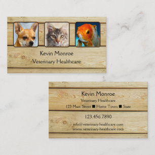Personalized Photo Rustic Wood Business Card