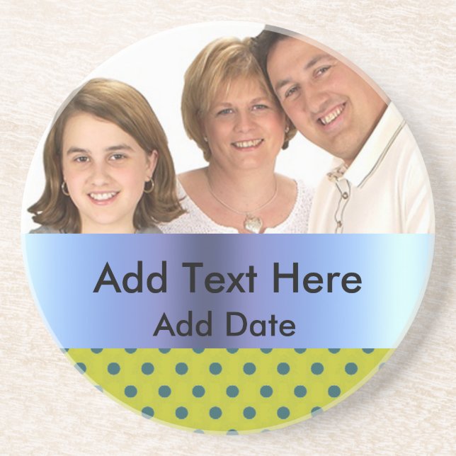 Personalized Photo Sandstone Coaster (Front)