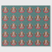 Personalized Photo Santa Hat Christmas Holiday Wrapping Paper | Zazzle