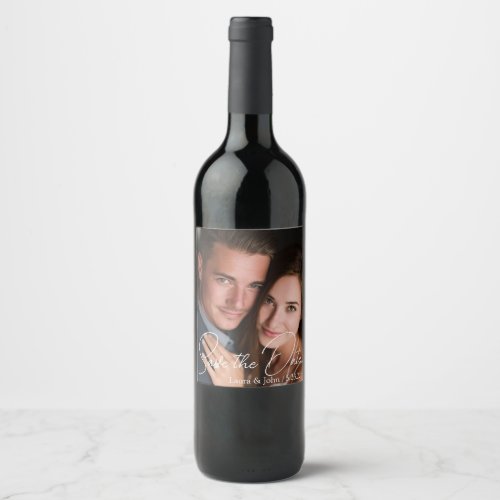 Personalized Photo Save The Date Beverage Labels