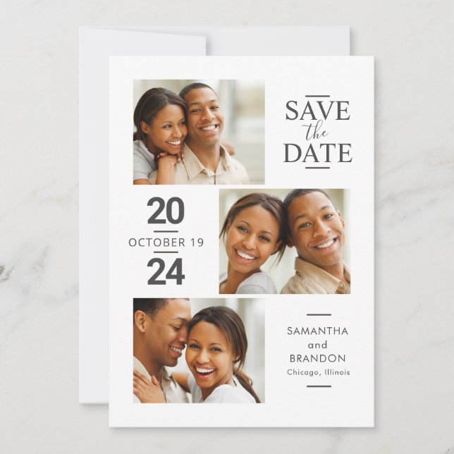 Personalized Photo Save the Date Card (Front)